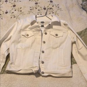 Old Navy white denim jacket